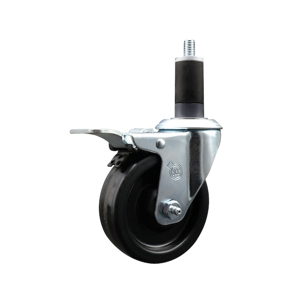 4'' Phenolic Swivel 1-1/4'' Expanding Stem Caster Total Lock Brake